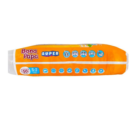Bona Papa Super Baby Diapers No. 2, Mini, 3-6 KG, 50-Pack - Image 4