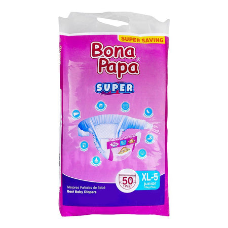 Bona Papa Super Baby Diapers XL 5 Junior, 13 KG Plus, 50-Pack - Image 2