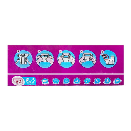 Bona Papa Super Baby Diapers XL 5 Junior, 13 KG Plus, 50-Pack - Image 6