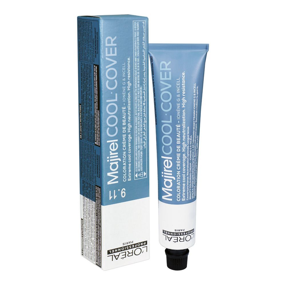L'Oreal Professionnel Majirel Cool Cover Hair Coloring Cream, 9.11 Very Light Deep Ash Blonde, 60g - Main Image