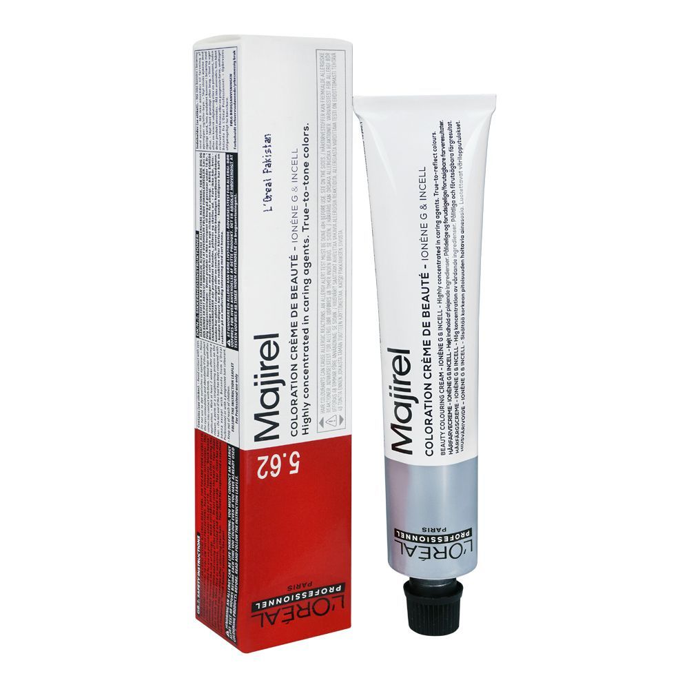 L'Oreal Professionnel Majirel Hair Coloring Cream, 5.62 light Extra Iridescent Red Brown, 60g - Main Image