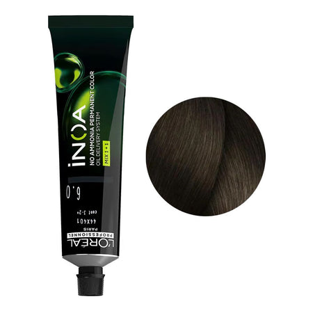 L'Oreal Professionnel Inoa No Ammonia Permanent Hair Coloring Cream, 6.0 Deep Cover Dark Blonde, 60g - Main Image