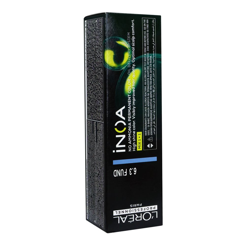 L'Oreal Professionnel Inoa No Ammonia Permanent Hair Coloring Cream, 6.3 Dark Golden Blonde, 60g - Image 2