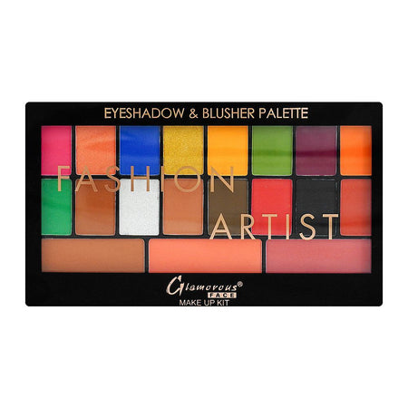Glamourous Face Fashion Artist Eye Shadow & Blusher Kit, GF8078, 19-Pack - Image 2