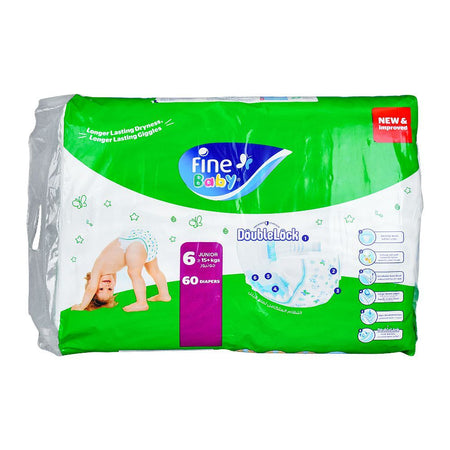 Fine Baby Diapers No. 6 Junior, 15+ KG Mega Pack, 60-Pack - Image 2