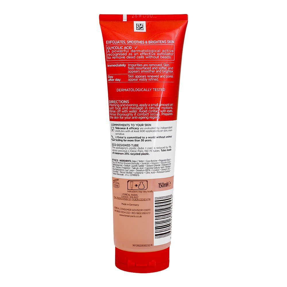 L'Oreal Paris Revitalift Anti-Aging 3.5 Glycolic Acid Resurfacing Gel Wash, 150ml - Image 2