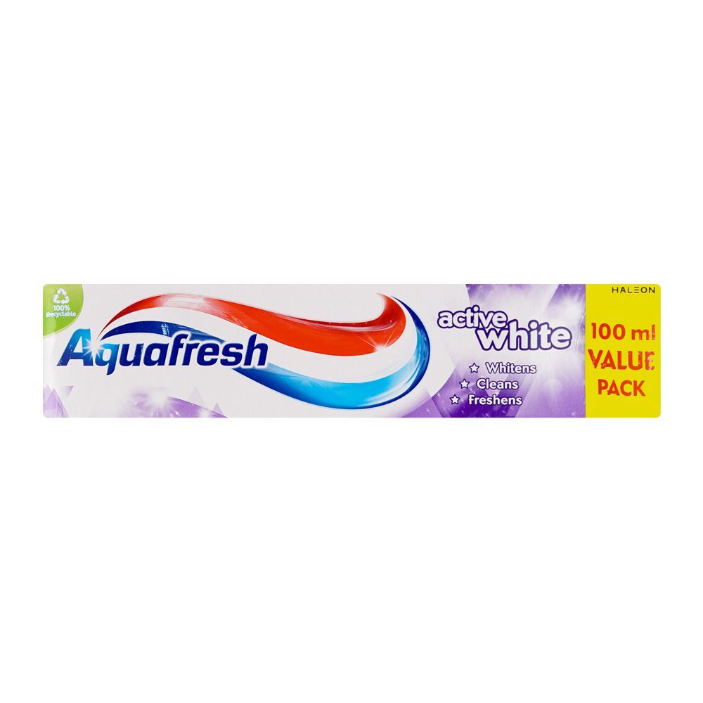 Aquafresh Active White Toothpaste Value Pack, 100ml - Main Image