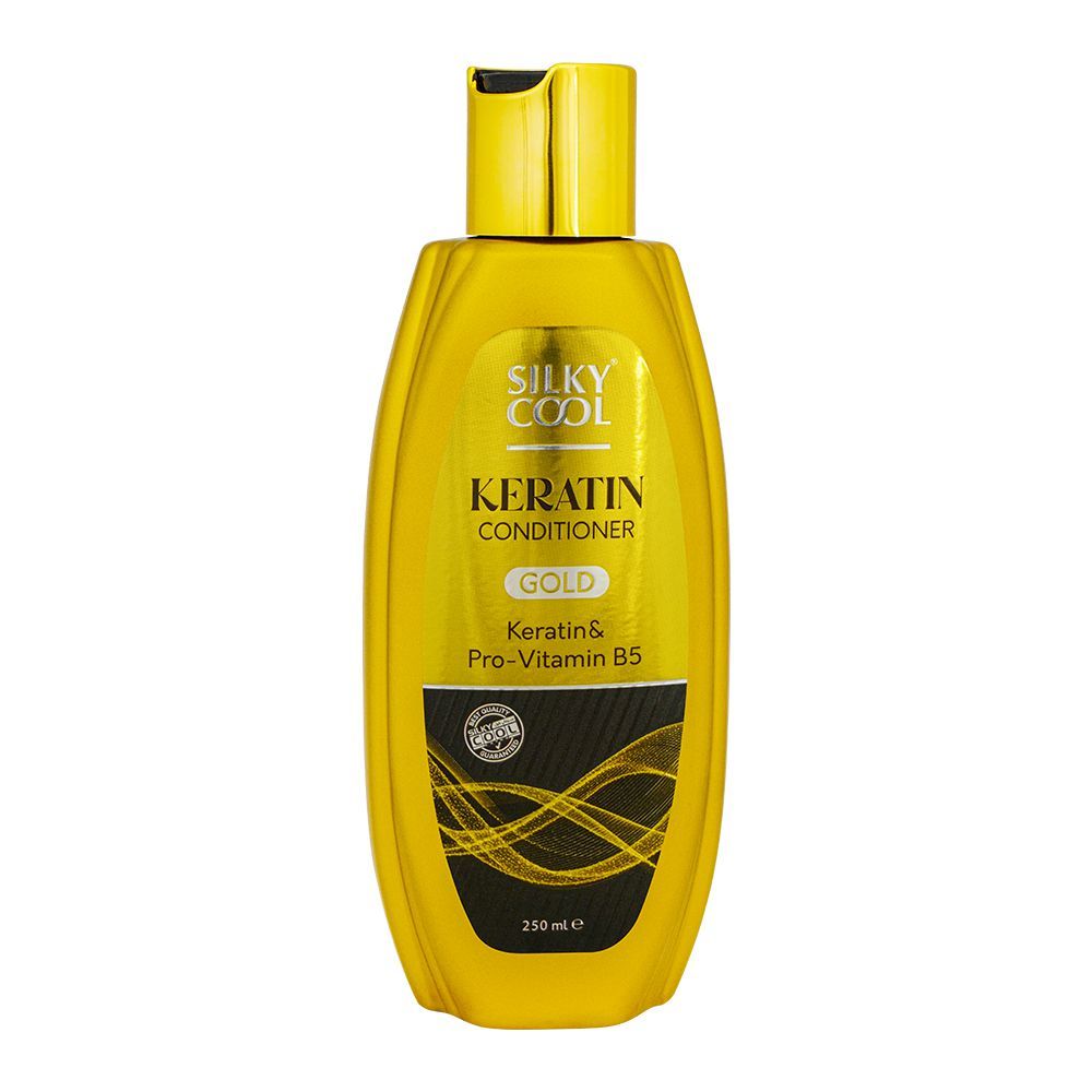 Silky Cool Gold Keratin & Pro-Vitamin B5 Keratin Conditioner, 250ml - Main Image