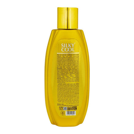 Silky Cool Gold Keratin & Pro-Vitamin B5 Keratin Conditioner, 250ml - Image 3