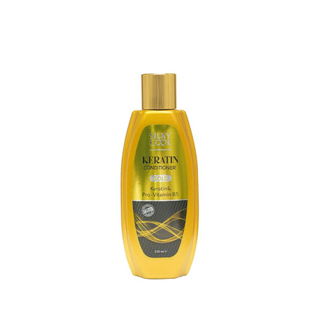 Silky Cool Gold Keratin & Pro-Vitamin B5 Keratin Conditioner, 250ml - Image 2