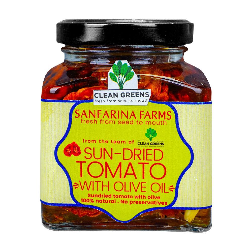 Clean Greens Sanfarina Farms Sun-Dried Tomato With Olive Oil, 170g - Main Image