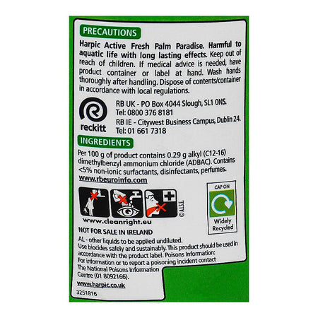 Harpic Active Fresh Palm Paradise Cleaning Gel, 750ml - Image 4