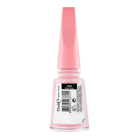Flormar Jelly Look Nail Enamel, JL27 Milky Pinky, 11ml - Image 2