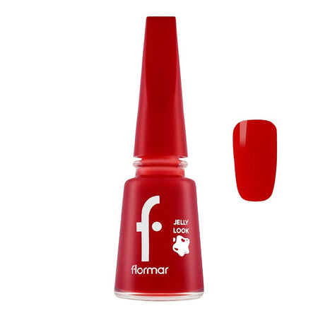 Flormar Jelly Look Nail Enamel, JL05 Fire Red, 11ml - Main Image