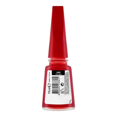 Flormar Jelly Look Nail Enamel, JL05 Fire Red, 11ml - Image 2