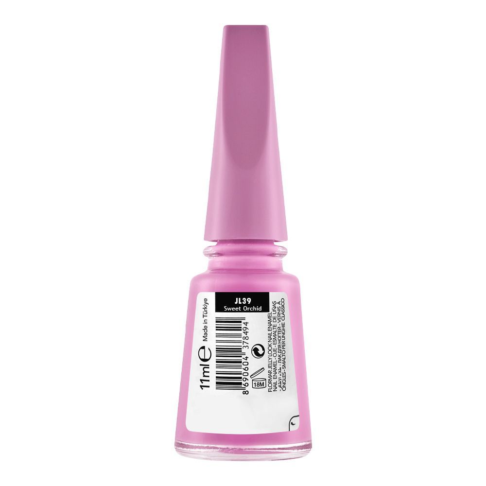 Flormar Jelly Look Nail Enamel, JL39 Sweet Orchid, 11ml - Image 2