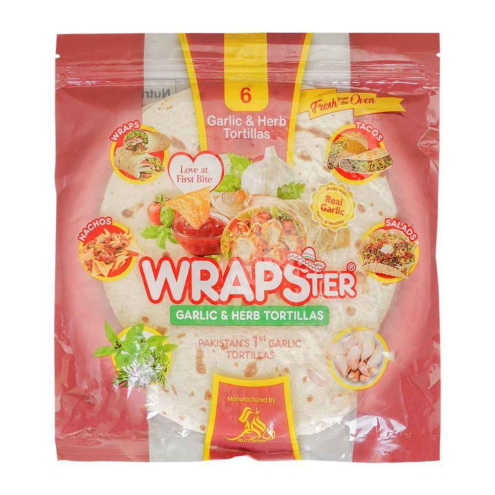 Wrapster Garlic & Herb Tortillas, 6-Pack - Main Image