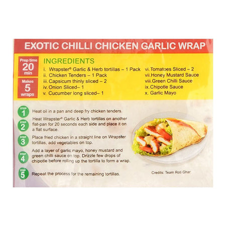 Wrapster Garlic & Herb Tortillas, 6-Pack - Image 4