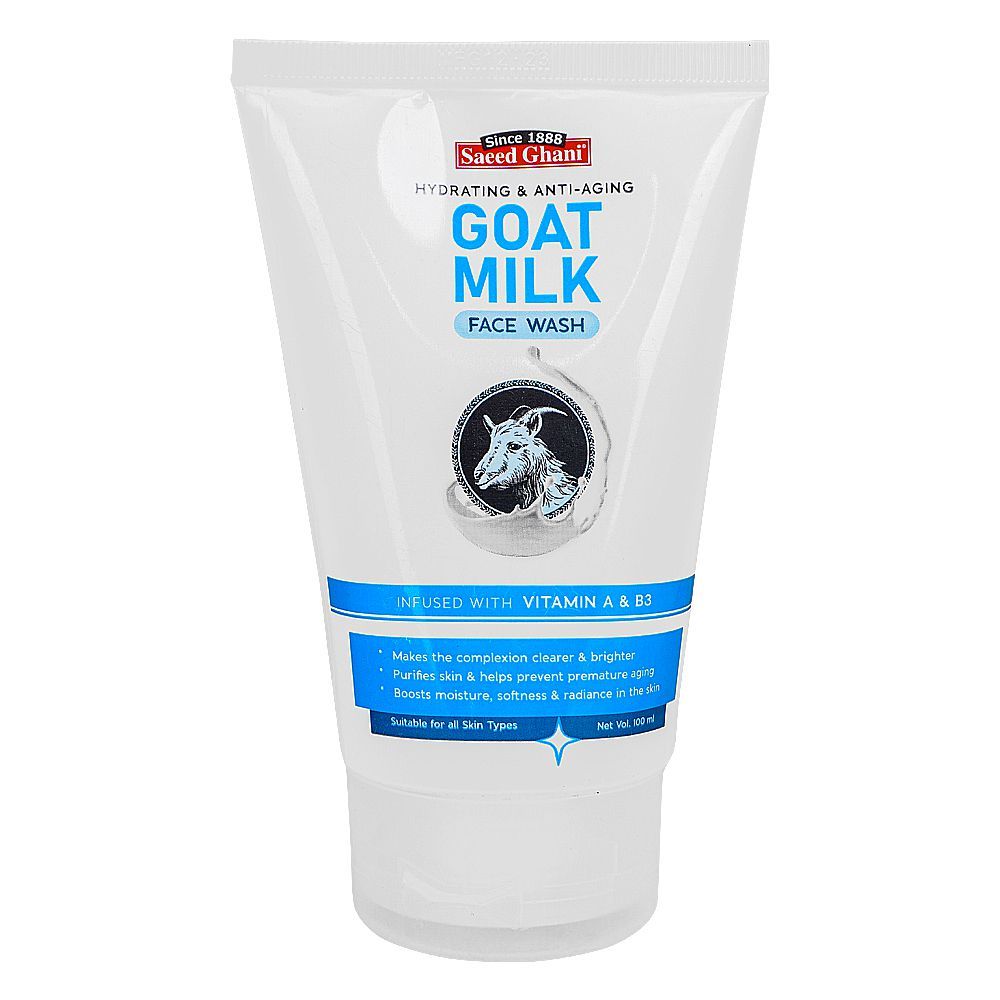 Saeed Ghani Hydrating & Anti-Aging Goat Milk Face Wash, Suitable For All Skin Types, 100ml Main Image