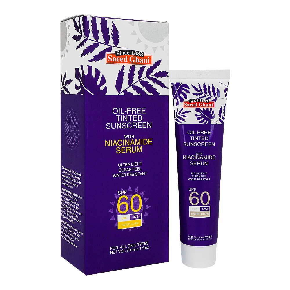 Saeed Ghani Oil-Free Tinted Sunscreen With Niacinamide Serum SPF-60, For All Skin Types, 30ml Main Image