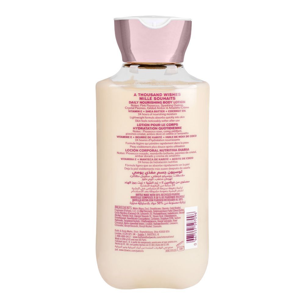 Bath & Body Works A Thousand Wishes 24 Hour Moisture Daily Nourishing Body Lotion, 236ml - Image 2