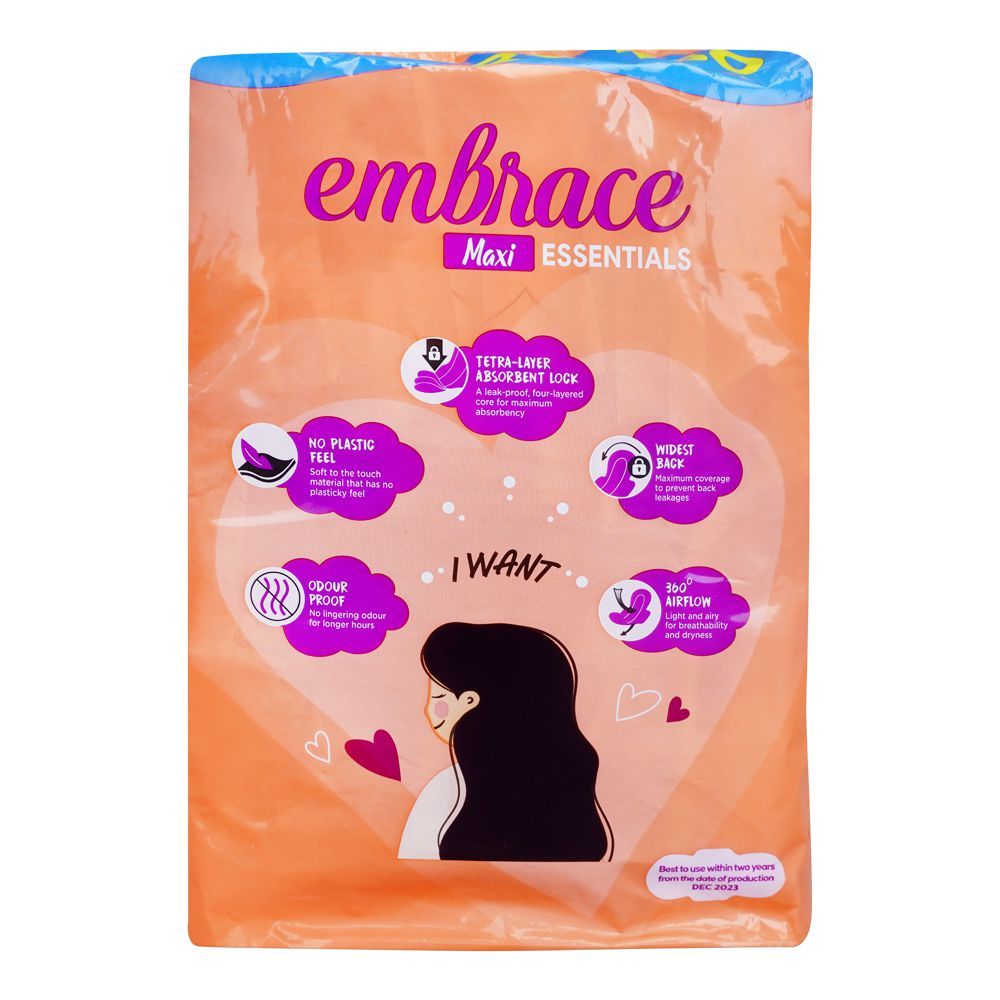 Embrace Essentials Maxi Pads, Extra Long, Trio Pack, 26-Pack, Rs.150/- Off - Image 2