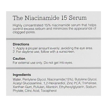 COSRX The Niacinamide 15 Acetyl Glucosamine + Zinc PCA Serum, 20ml - Image 4