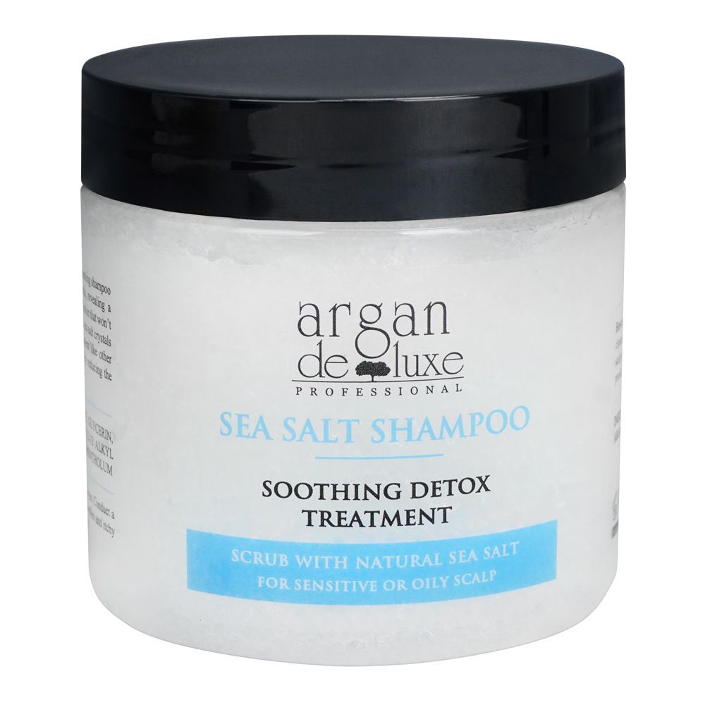 Argan De Luxe Sea Salt Shampoo Soothing Detox Treatment, For Sensitive Or Oily Scalp, 220g - Main Image