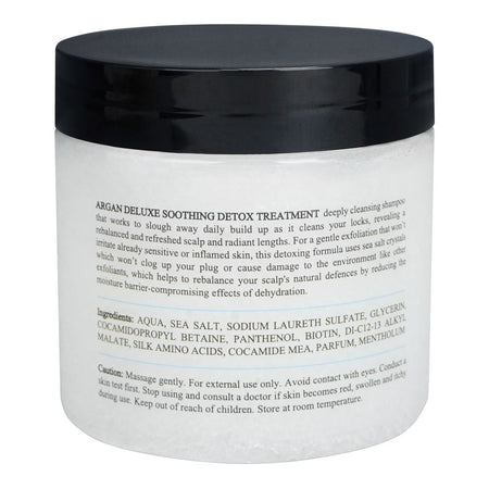 Argan De Luxe Sea Salt Shampoo Soothing Detox Treatment, For Sensitive Or Oily Scalp, 220g - Image 2