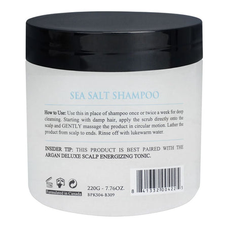 Argan De Luxe Sea Salt Shampoo Soothing Detox Treatment, For Sensitive Or Oily Scalp, 220g - Image 3