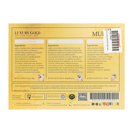 Muicin Luxury Gold 3-In-1 Eye Care Kit - Image 3
