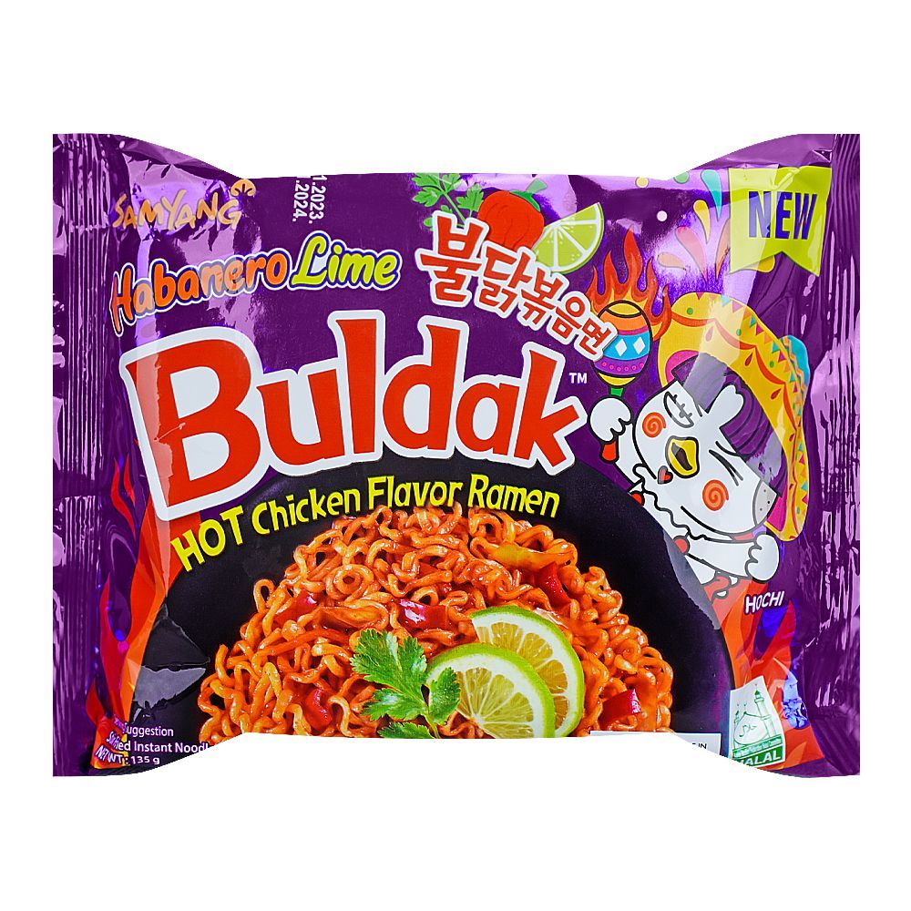 Samyang Buldak Hot Chicken Habanero Lime Ramen Noodle, 135g - Main Image