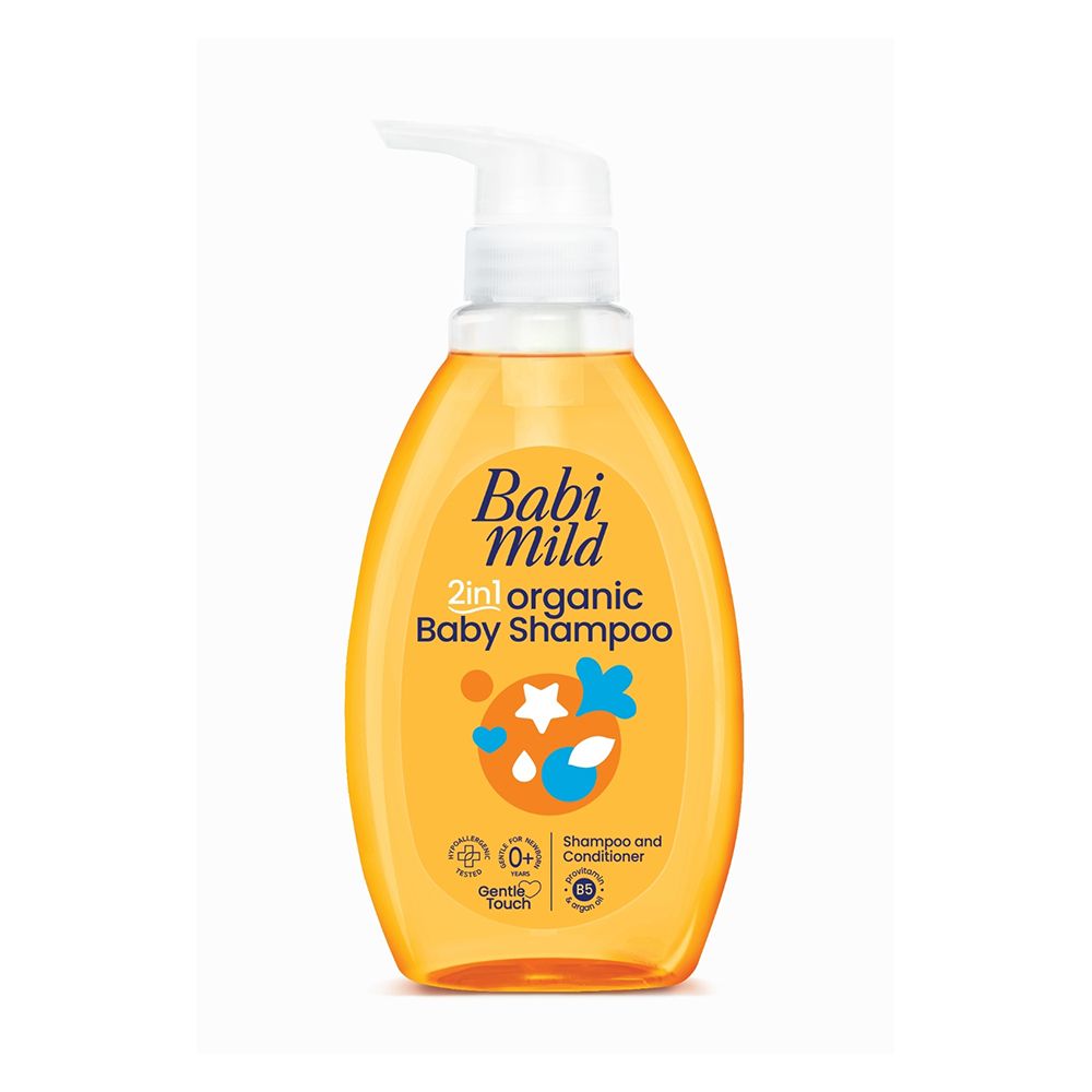 Babi Mild 2-In-1 Organic Baby Shampoo & Conditioner, 380ml - Main Image