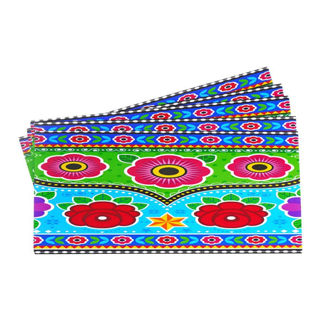 Star Shine Truck Art Floral Envelops Set, Light Blue, 5-Pack - Main Image