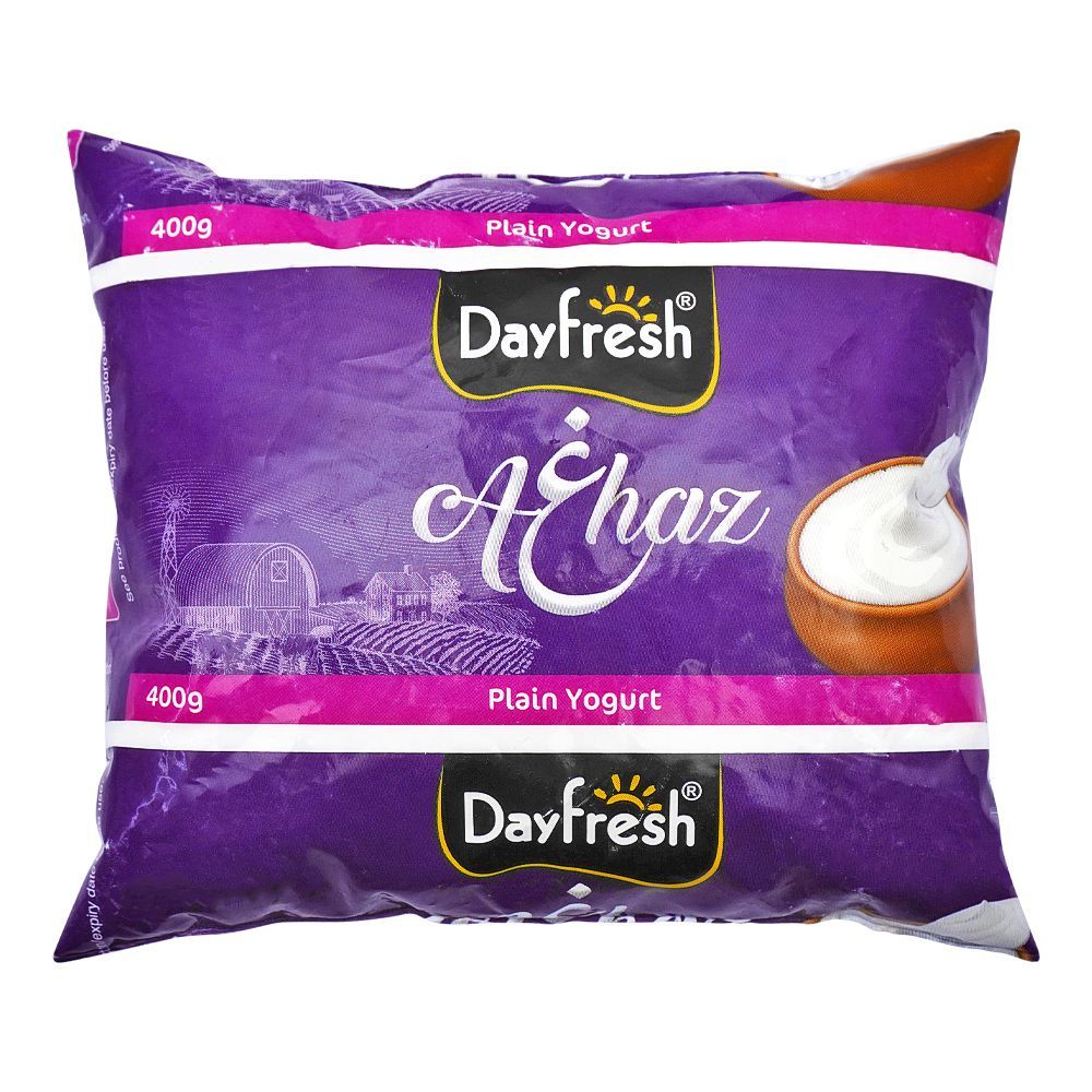 Day Fresh Aghaz Plain Yogurt, 400g Pouch - Main Image