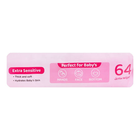 Nexton Extra Sensitive Baby Wipes, 64-Pack - Image 4