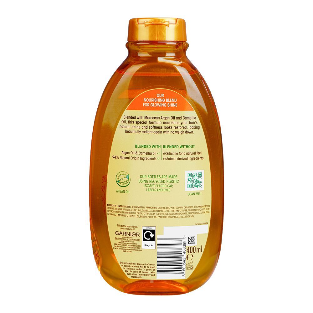 Garnier Ultimate Blends Marvellous Oils Argan & Camellia Nourishing Shampoo, 400ml - Image 2
