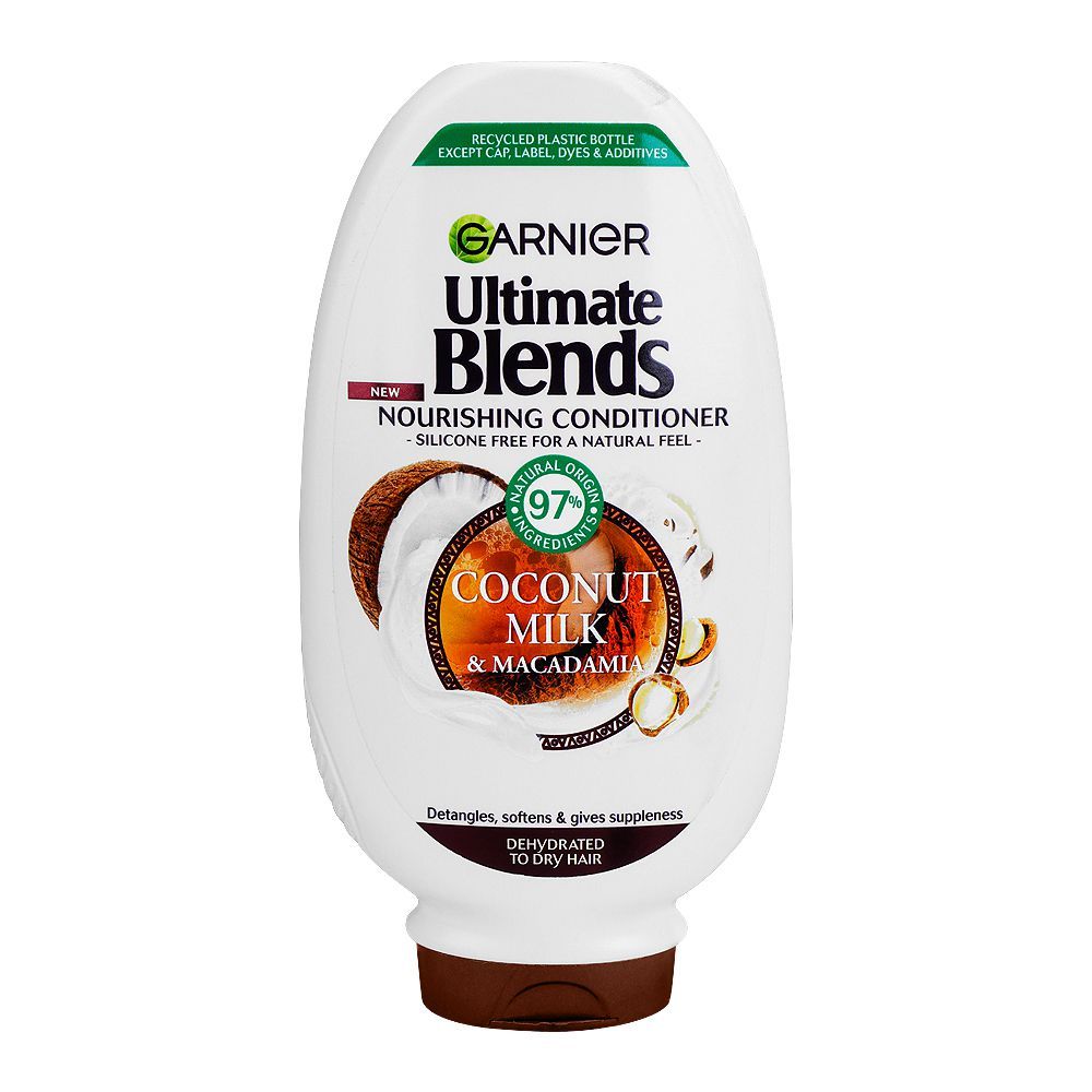 Garnier Ultimate Blends Coconut Milk & Macadamia Nourishing Conditioner, 400ml - Main Image