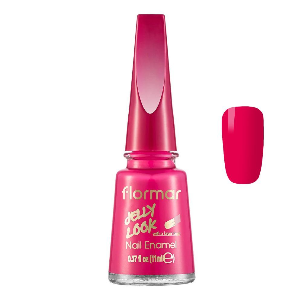 Flormar Jelly Look Nail Enamel, 11ml, JL21 Awesome Pink - Main Image