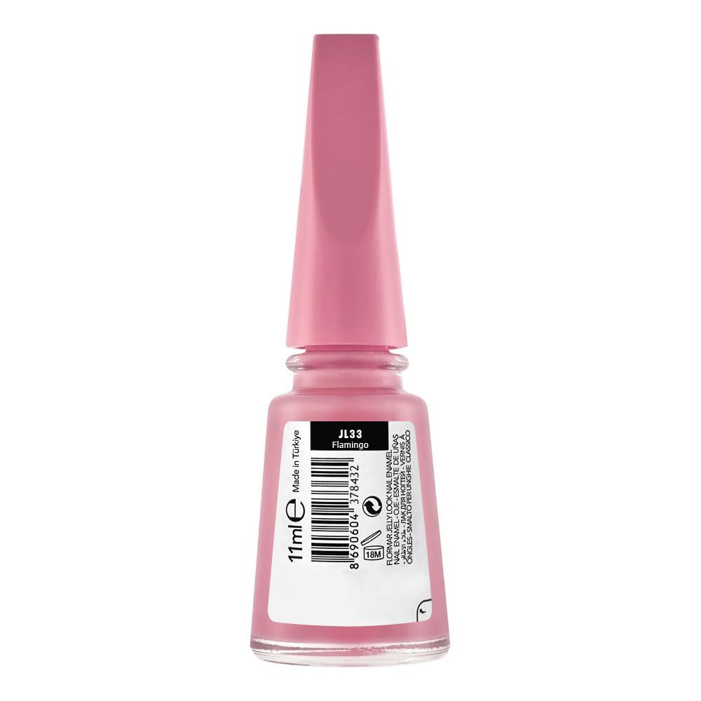 Flormar Jelly Look Nail Enamel, 11ml, JL33 Flamingo - Image 2