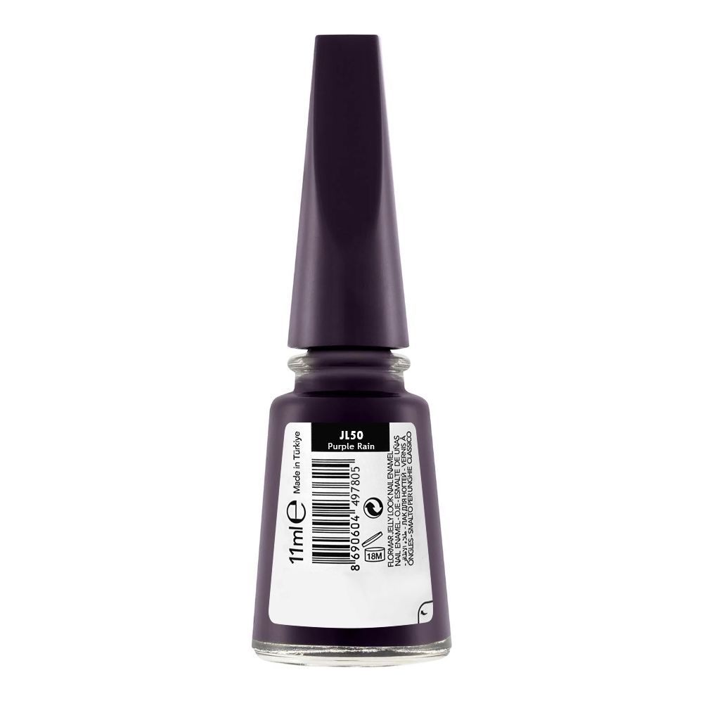 Flormar Jelly Look Nail Enamel, 11ml, JL50 Purple Rain - Image 2