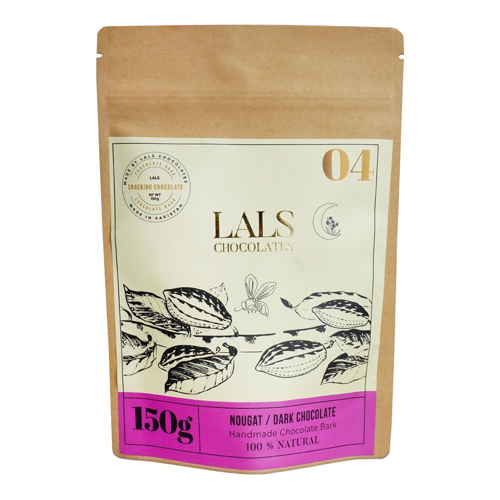 Lals Chocolate Nougat Dark Chocolate Pouch, 150g - Main Image
