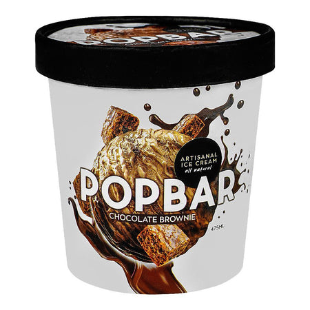 Wholesome Foods Popbar Chocolate Brownie Ice Cream, 475ml - Main Image