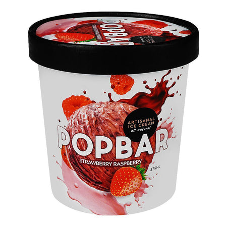 Wholesome Foods Popbar Strawberry & Raspberry Ice Cream, 475ml - Main Image