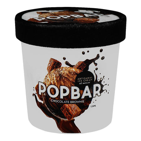 Wholesome Foods Popbar Chocolate Brownie Ice Cream, 125ml - Main Image