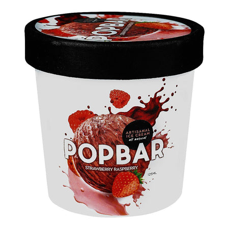 Wholesome Foods Popbar Strawberry & Raspberry Ice Cream, 125ml - Main Image