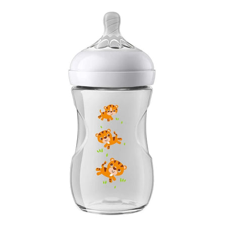 Avent Natural Wide Breast Shaped Feeding Bottle, 260ml, SCF070/20 - Image 2