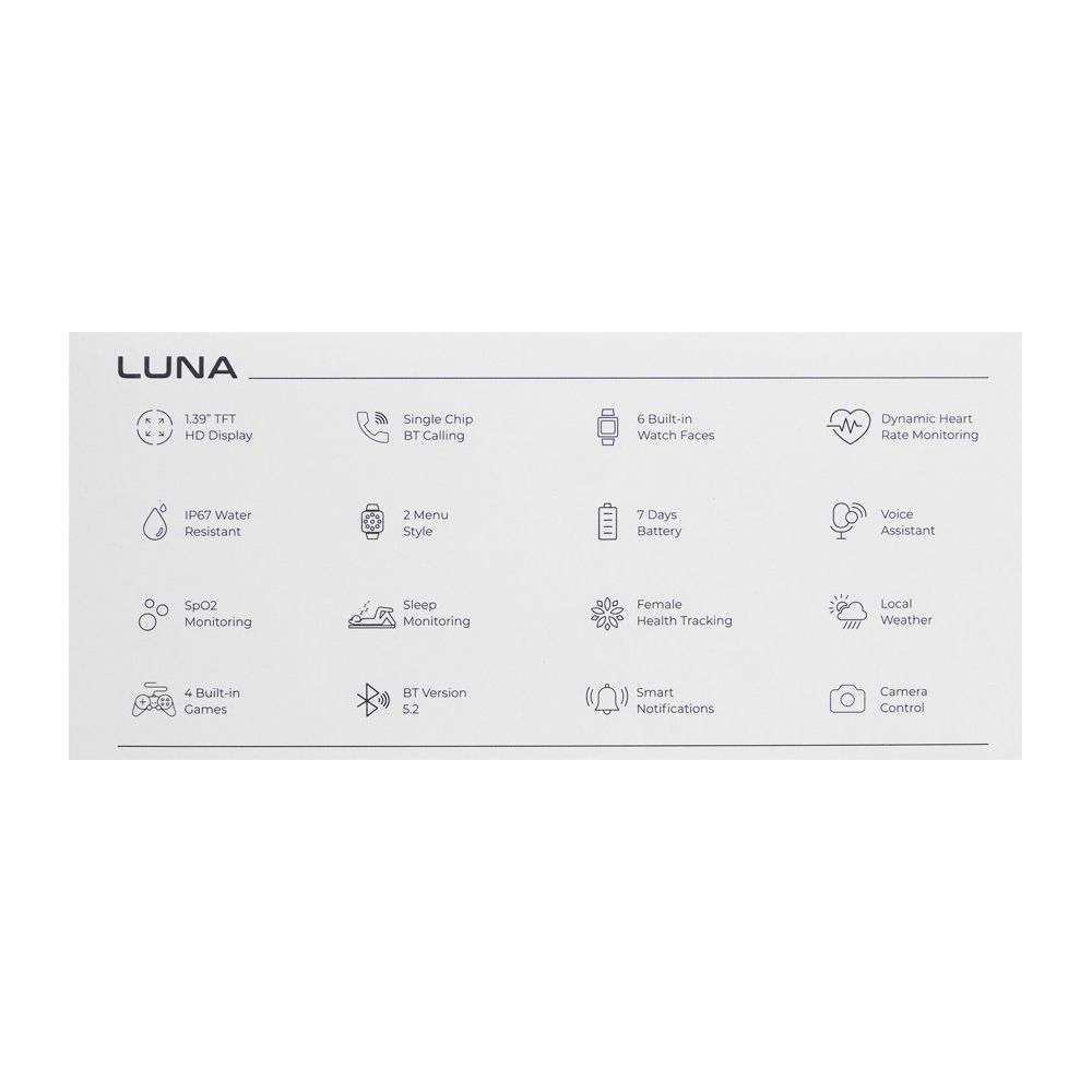 Zero Luna HD Display Golden With Black Strap Smart Watch - Image 4