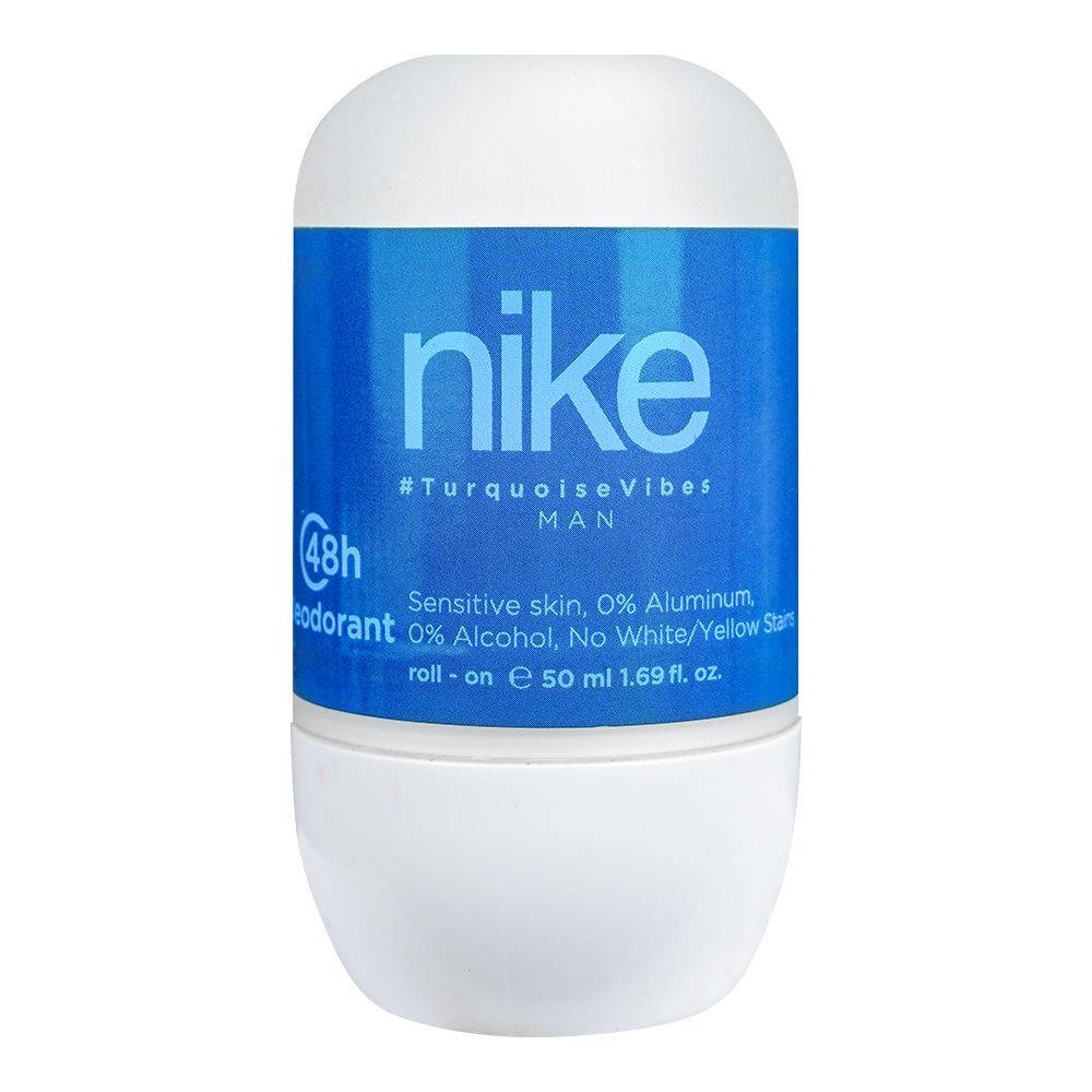 Nike Men Turquoise Vibes 48H Deodorant Roll On, 50ml - Main Image