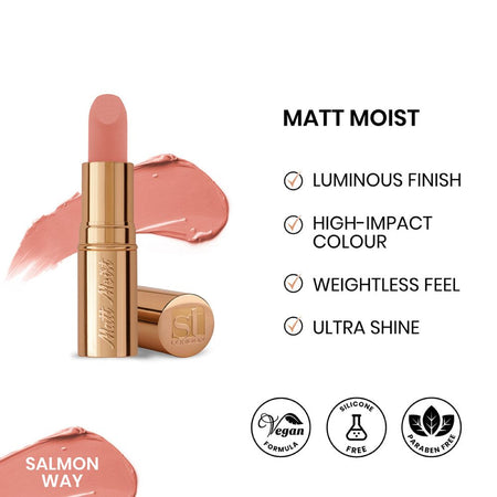 ST London Matte Moist Long Lasting Lipstick, Salmon Way - Main Image